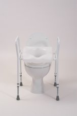 Raised toilet Seat with comfort seat